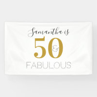 50. Geburtstag 50 und fabelhafte Birthday Gold Whi