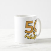 50. Geburtstag 50 und fabelhafter Goldeffekt Kaffeetasse (VorderseiteRechts)