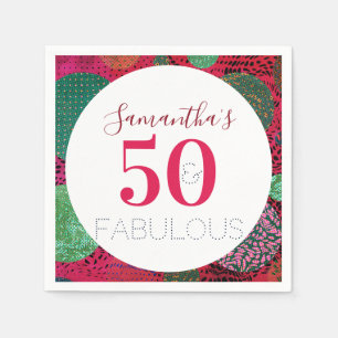 50. Geburtstag 50 und fabelhaftes, einzigartiges P Serviette