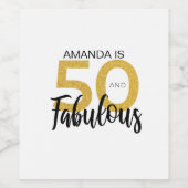 50. Geburtstag 50 und fabelhaftes Party Weinetikett (Einzelnes Label)