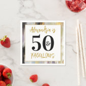 50. Geburtstag 50 und fabelhaftes Personalisiertes Serviette (Beispiel)