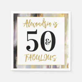 50. Geburtstag 50 und fabelhaftes Personalisiertes Serviette