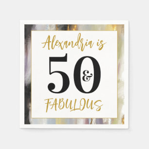 50. Geburtstag 50 und fabelhaftes Personalisiertes Serviette