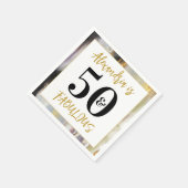 50. Geburtstag 50 und fabelhaftes Personalisiertes Serviette (Ecke)