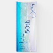 50. Geburtstag 50 und Fabulous Beach Banner (Vertikal)