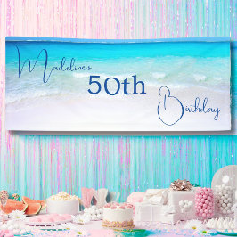 50. Geburtstag 50 und Fabulous Beach Banner