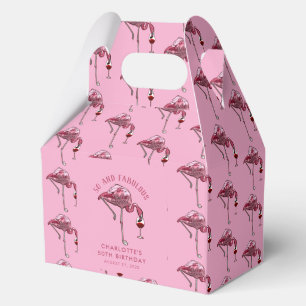 50. Geburtstag 50 und Fabulous Flamingo Custom Geschenkschachtel