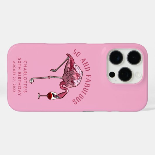 50. Geburtstag 50 und Fabulous Swag Custom Case-Mate iPhone Hülle (Rückseite (Horizontal))