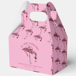 50. Geburtstag 50 und Fabulous Tropical Flamingo Geschenkschachtel