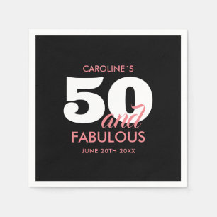 50. Geburtstag 50 und vorzüglich Serviette