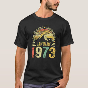 50. Geburtstag 50 Vintag Januar 1973 Retro T-Shirt