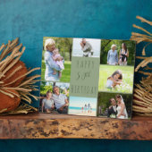 50. Geburtstag 7 Foto Collage Sage Green Fotoplatte (Seite)