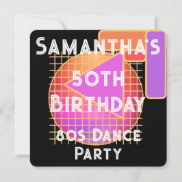 50. Geburtstag 80er Dance Party Geburtstag Einladung
