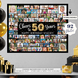 50. Geburtstag 92 Fotos Schwarzes Gold jubeln bis  Poster