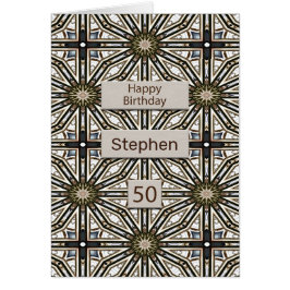 50. Geburtstag Abstrakt Mandala Design