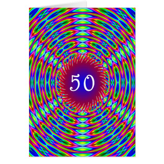 50. Geburtstag Abstrakte Trippy-Wirbel (Vorne)