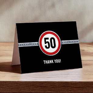 50. Geburtstag - ALLES IST ERLAUBT Dankeskarte