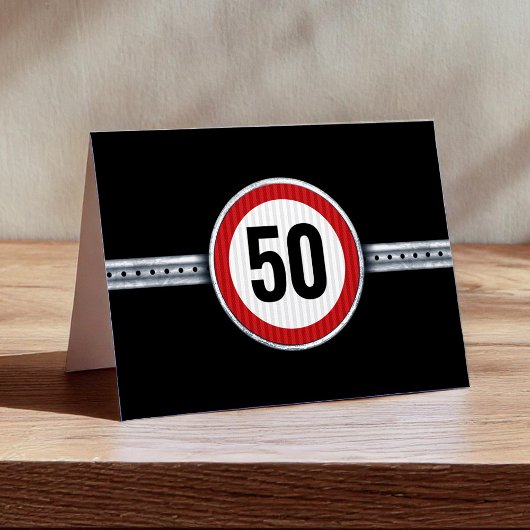 50. Geburtstag - ALLES IST ERLAUBT Dankeskarte