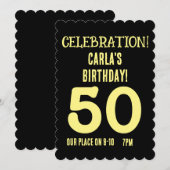 50. GEBURTSTAG ALTER 50 PARTY CUSTOM Einladungen (Vorne/Hinten)