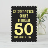 50. GEBURTSTAG ALTER 50 PARTY CUSTOM Einladungen (Stehend Vorderseite)