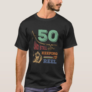50. Geburtstag Angeln 50 Fischer Mens Pu T-Shirt