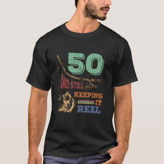 50. Geburtstag Angeln 50 Fischer Mens Pu T-Shirt