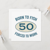 50. Geburtstag Angeln Karte (Vorderseite/Rückseite Beispiel)