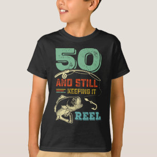 50. Geburtstag Angeln Wird 50 Angler Männer Pu T-Shirt