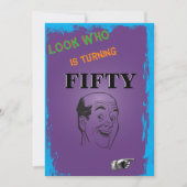 50. Geburtstag Bald Man Überraschung Einladung (Vorderseite)