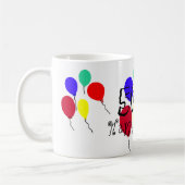 50. Geburtstag Balloons Meilenstein Tasse (Links)
