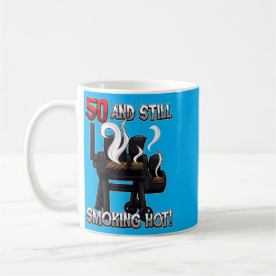 50. Geburtstag Bbq-Zitat _smoking Hot_ Grillparty Kaffeetasse