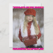 50. Geburtstag benutzerdefinierte Fotos rosa gelbe Einladung (Rückseite)