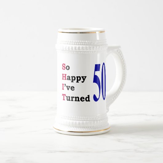 50. Geburtstag Bierglas (VorderseiteRechts)