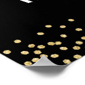 50. Geburtstag Black Gold Foto Party Poster (Ecke)