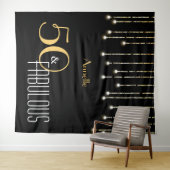 50. Geburtstag Black Gold Foto Stand Hintergrund Wandteppich (Beispiel (Horizontal))