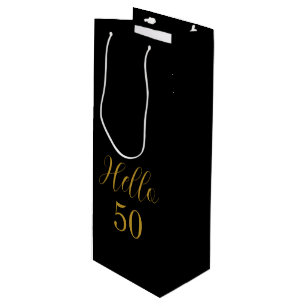50. Geburtstag Black Gold Geburtstagsparty Gefalle Geschenktüte Für Weinflaschen