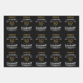50. Geburtstag Black Gold Legendary Retro Geschenkpapier Set (Vorderseite 3)