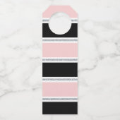 50. Geburtstag Black Pink Silver Glitzer Confetti Flaschenanhänger (Rückseite)