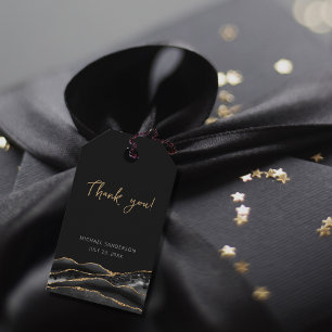 50. Geburtstag Blau Gold Achat Danke Geschenkanhänger