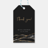 50. Geburtstag Blue Gold Agate Vielen Dank Geschenkanhänger (Vorderseite)