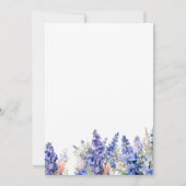 50. Geburtstag Blue Larkspur Juli Geburtstag Blume Einladung (Rückseite)