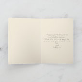 50. Geburtstag Blumengold Elegant Feminine Karte (Innenseite)