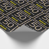 50. Geburtstag: Blumennummer, Individuelle Name, B Geschenkpapier (Ecke)