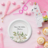 50. Geburtstag Blumenpapierplatte Pappteller (Party)