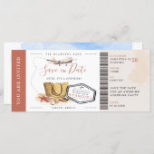 50. Geburtstag Boarding Pass Party Einladung (Vorne/Hinten)