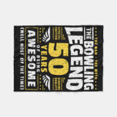 50. Geburtstag Bowling 50 Jahre alter Bowler Fleecedecke (Vorderseite (Horizontal))