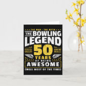 50. Geburtstag Bowling 50 Jahre alter Bowler Karte (Gelbe Blume)