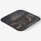 50. Geburtstag Bronze-Papierplatte Pappteller (Gewinkelt)