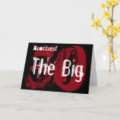 50. Geburtstag, Bruder, Weiß, Schwarzes, rot Karte (Gelbe Blume)