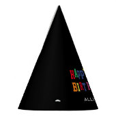 50. Geburtstag Bunte Ballons Personalisiert Partyhütchen (Links)